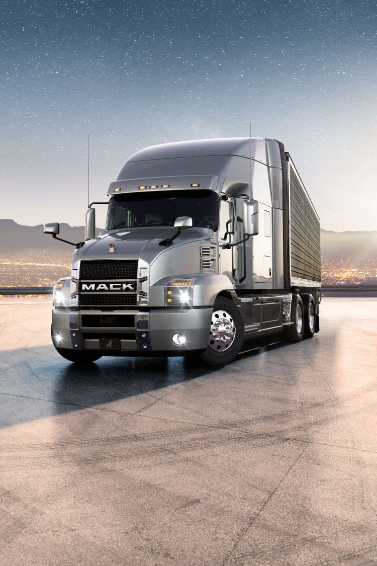 Mack Anthem truck showcasing its class 8 heavy-duty capabilities.